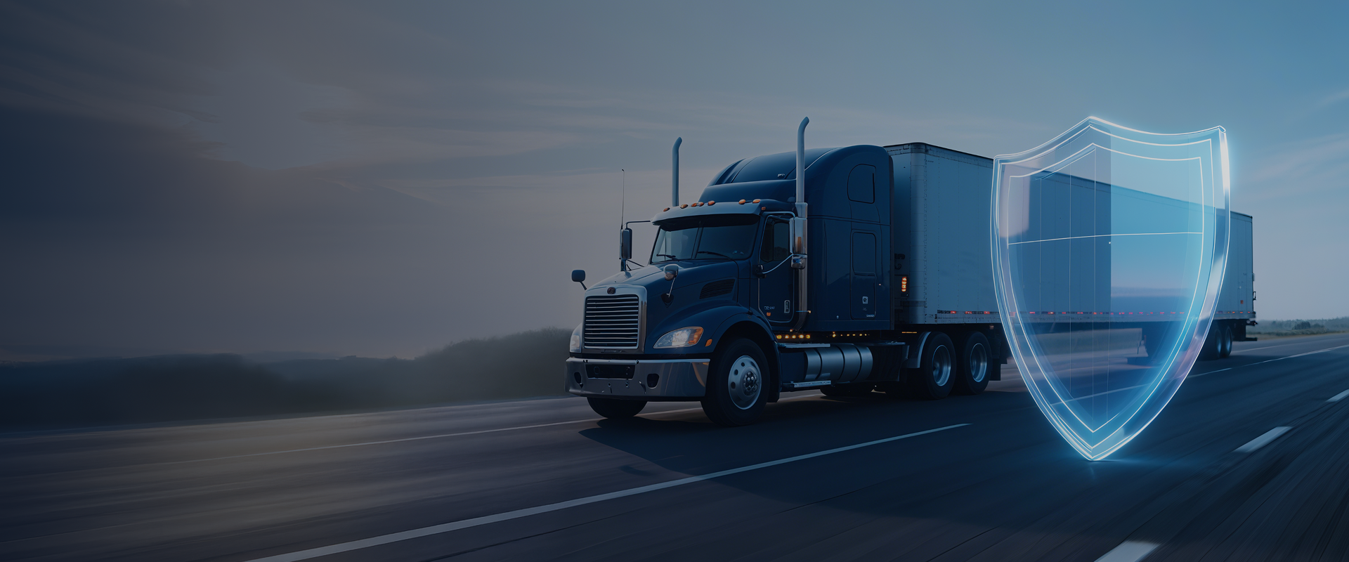 Commercial truck on highway
